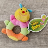 【オモチャ・キャタピーベイビーリング】ヘッド部分は噛むとピー音が。