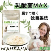 犬 猫 用 サプリメント ＷＡＮ+シリーズ　乳酸菌MAX 50ｇ入り　無添加　ワンバナ 腸活 腸内環境 整腸作用　帝塚山 WANBANA ワンバナ