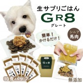 犬用 生サプリごはん GR8～グレート　 ９才から 馬肉入り×10袋セット シニア期に大切な栄養素をお手軽に トッピング・手作り食 ワンバナ 無料！健康相談付き！