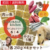 犬 手作り ごはん 国産 無添加 馬肉・鹿肉・いわし・サメ 各250g 4種セット 愛犬の好みを知る 体質改善 低脂肪 高タンパク 涙やけ ダイエット 健康 低脂肪 涙やけ ご飯 ドッグフード ウェット ごはん食べない 偏食 水分多め 栄養食 無料健康相談つき 初回 送料無料