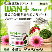 犬用サプリメント 愛犬の健康をオールサポート WANプラス たんぱく質・乳酸菌配合 100％天然免疫力アップ シニア 老犬 WANBANA正規販売店