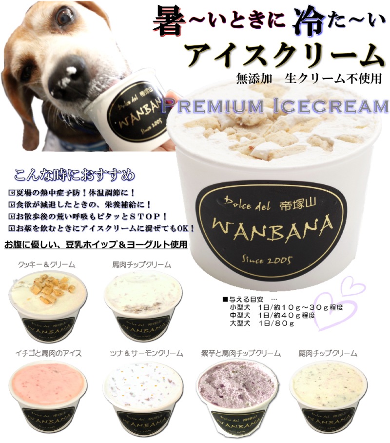 犬用 アイス クリーム 無添加 馬肉チップ & リンゴ シャーベット お