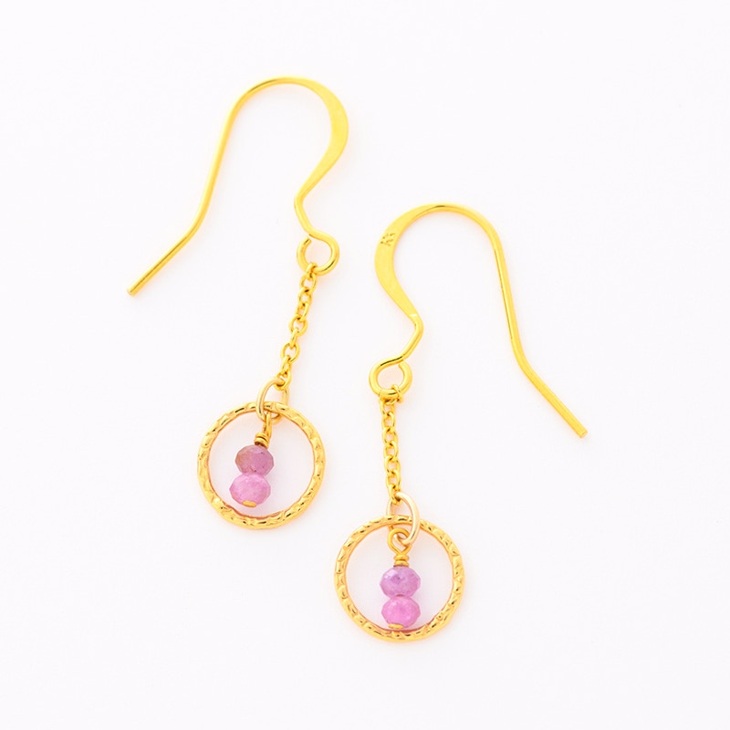 天秤座ピンクサファイアジュエリー：ピアス | K's Selection