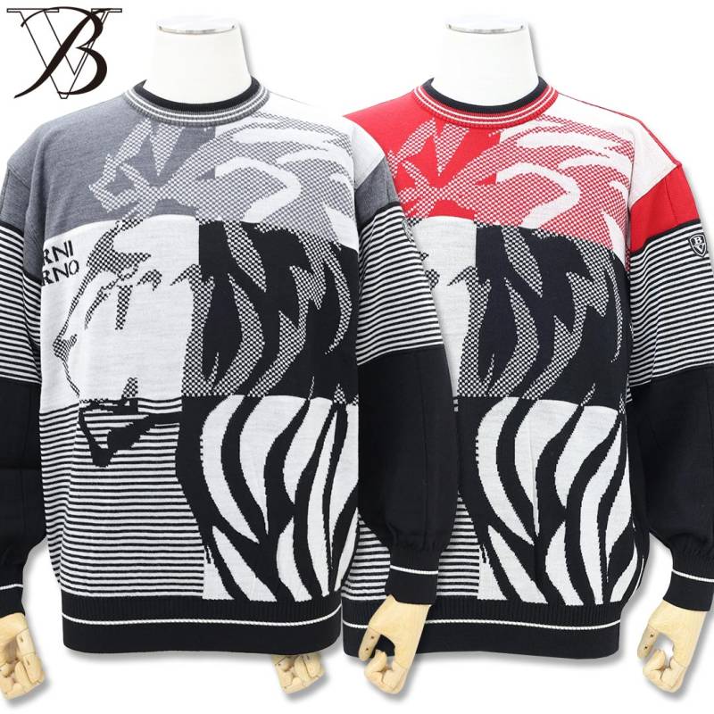 BARNI VARNO バーニヴァーノ 総柄 ニット DM1434 バーニヴァーノ,セーター・ニット | カジュアルファッション専門店