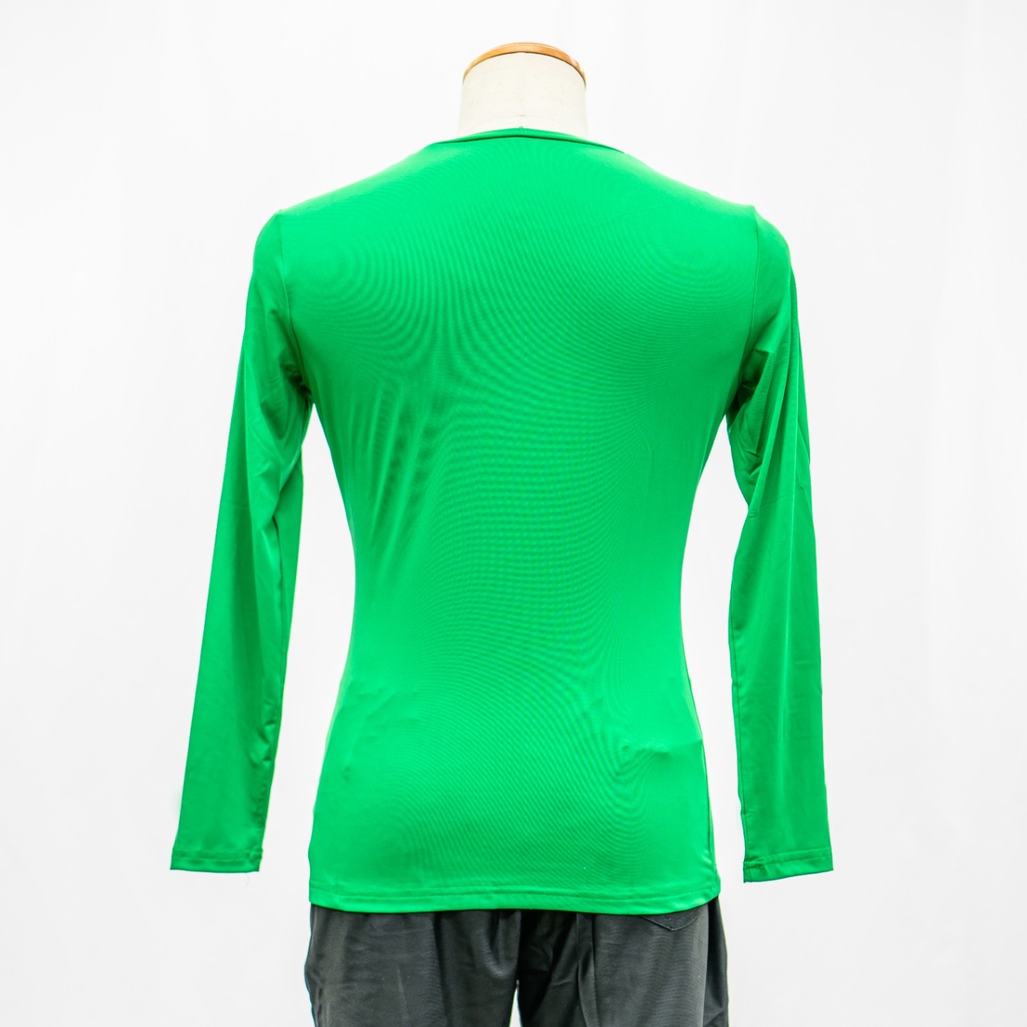 Wapex ワペックス 無地 コンプレッション スポーツインナー  ドライ 長袖Tシャツ（グリーン）
