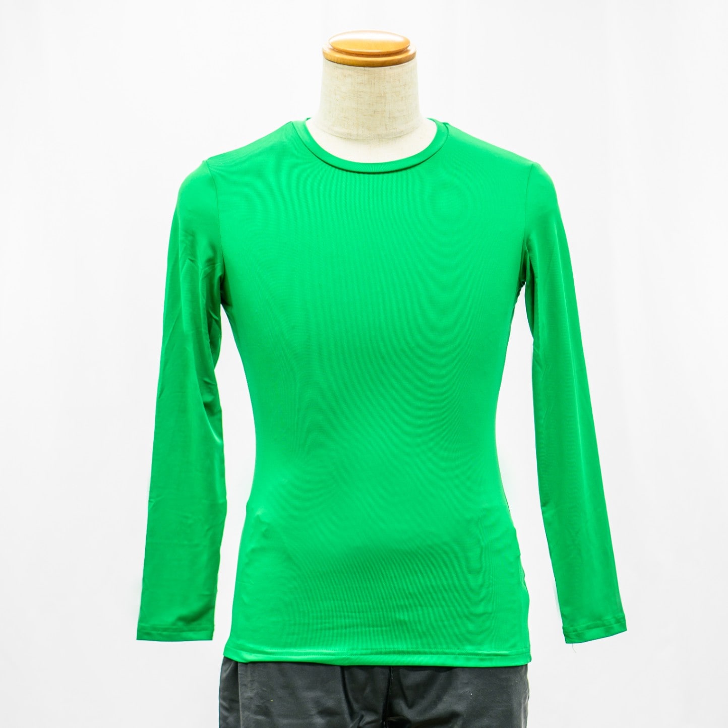 Wapex ワペックス 無地 コンプレッション スポーツインナー  ドライ 長袖Tシャツ（グリーン）