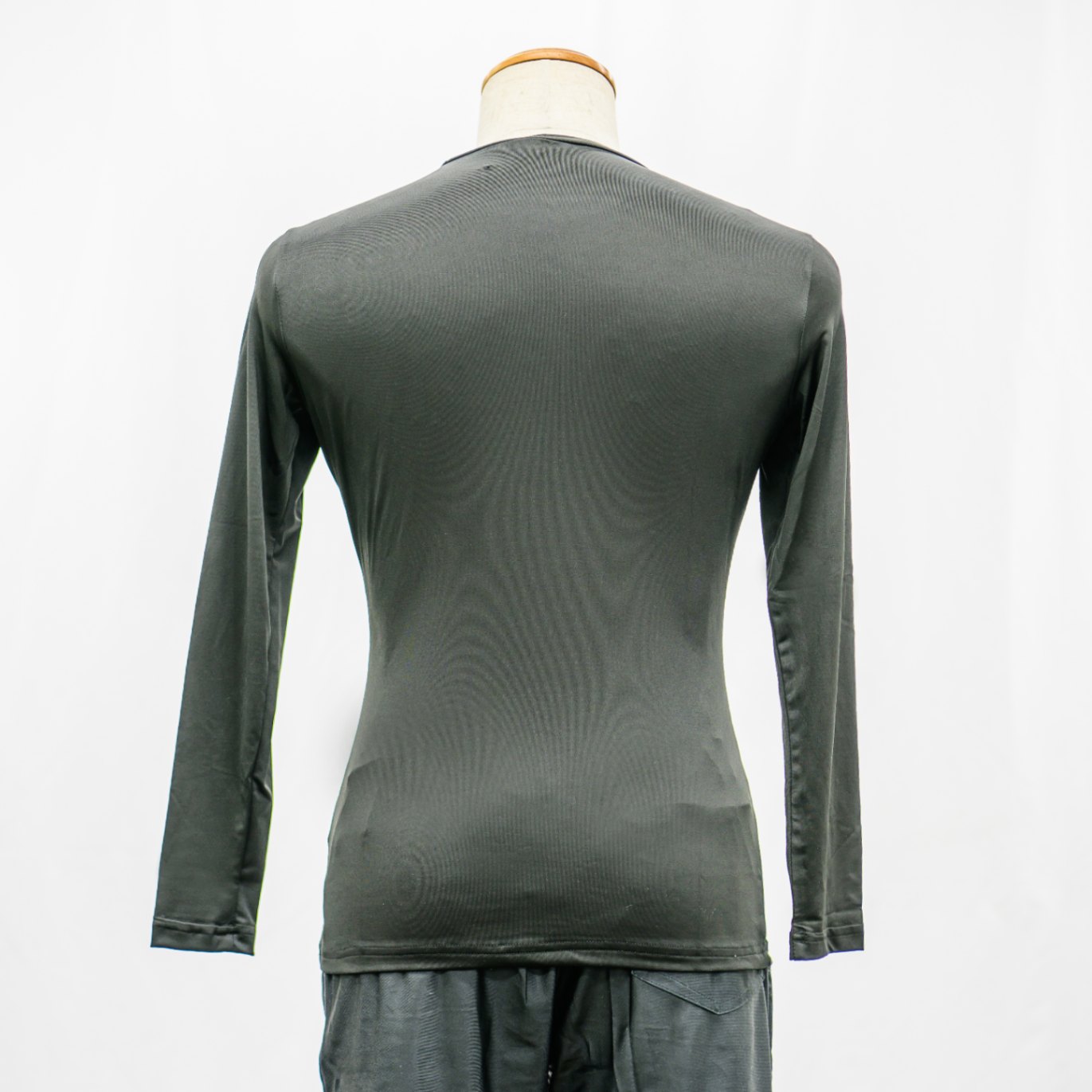 Wapex ワペックス 無地 コンプレッション スポーツインナー  ドライ 長袖Tシャツ（ブラック）