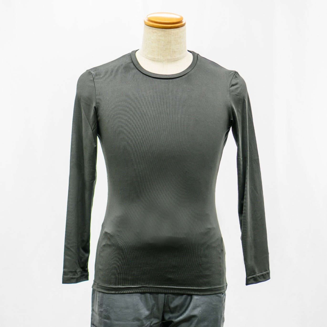 Wapex ワペックス 無地 コンプレッション スポーツインナー  ドライ 長袖Tシャツ（ブラック）