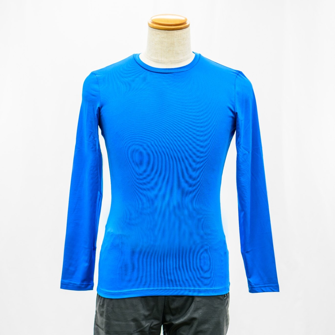 Wapex ワペックス 無地 コンプレッション スポーツインナー  ドライ 長袖Tシャツ（ブルー）