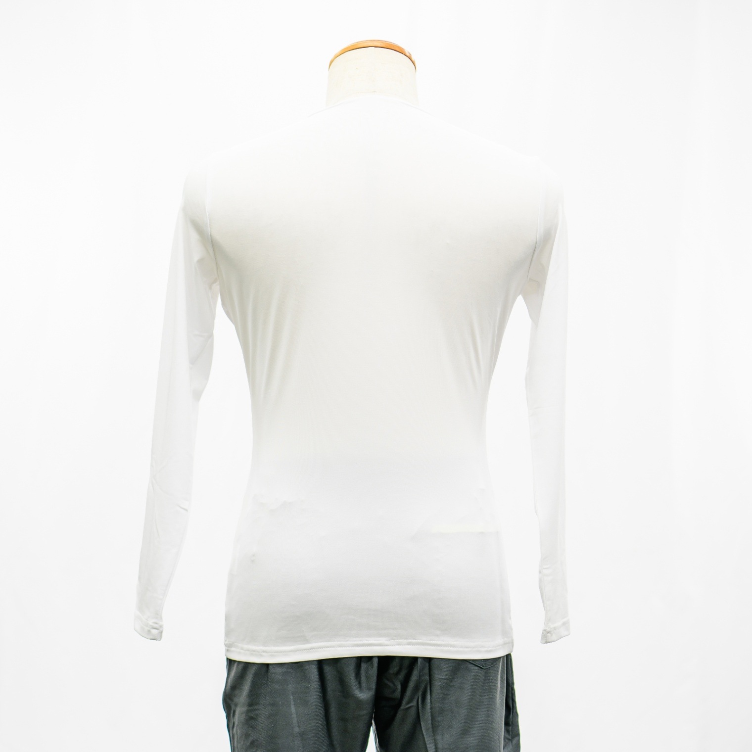 Wapex ワペックス 無地 コンプレッション スポーツインナー  ドライ 長袖Tシャツ（ホワイト）