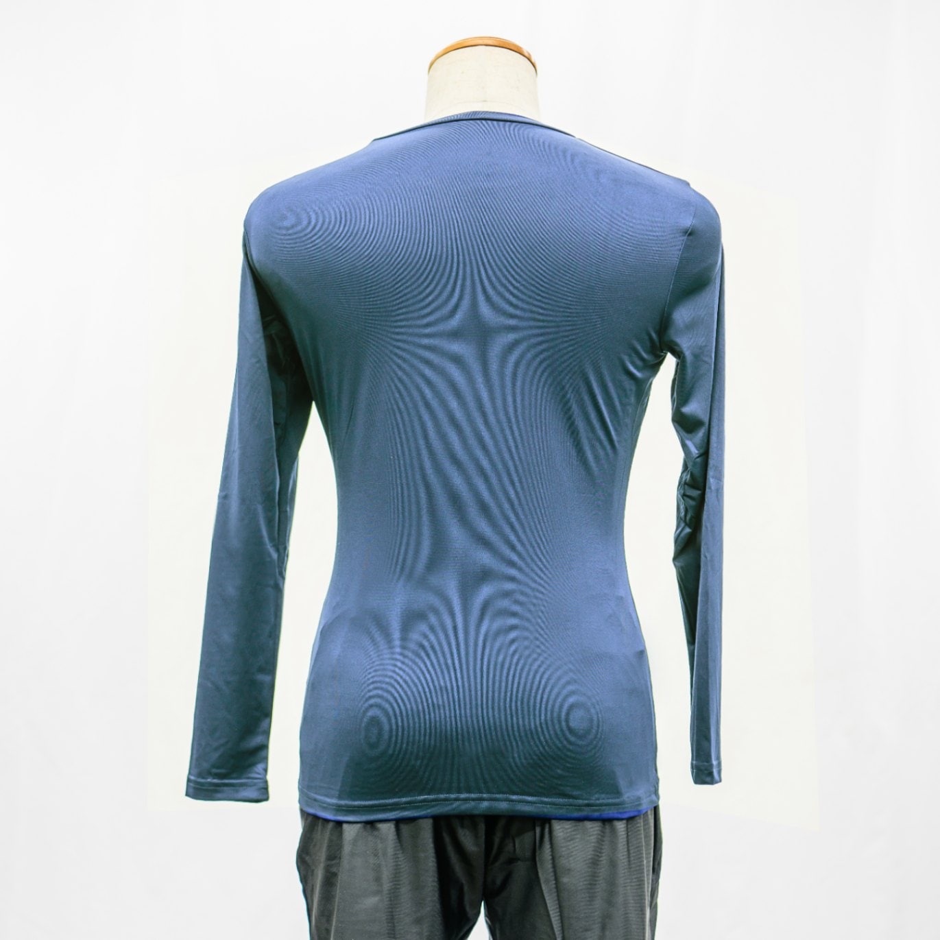 Wapex ワペックス 無地 コンプレッション スポーツインナー ドライ長袖Tシャツ（ネイビー）
