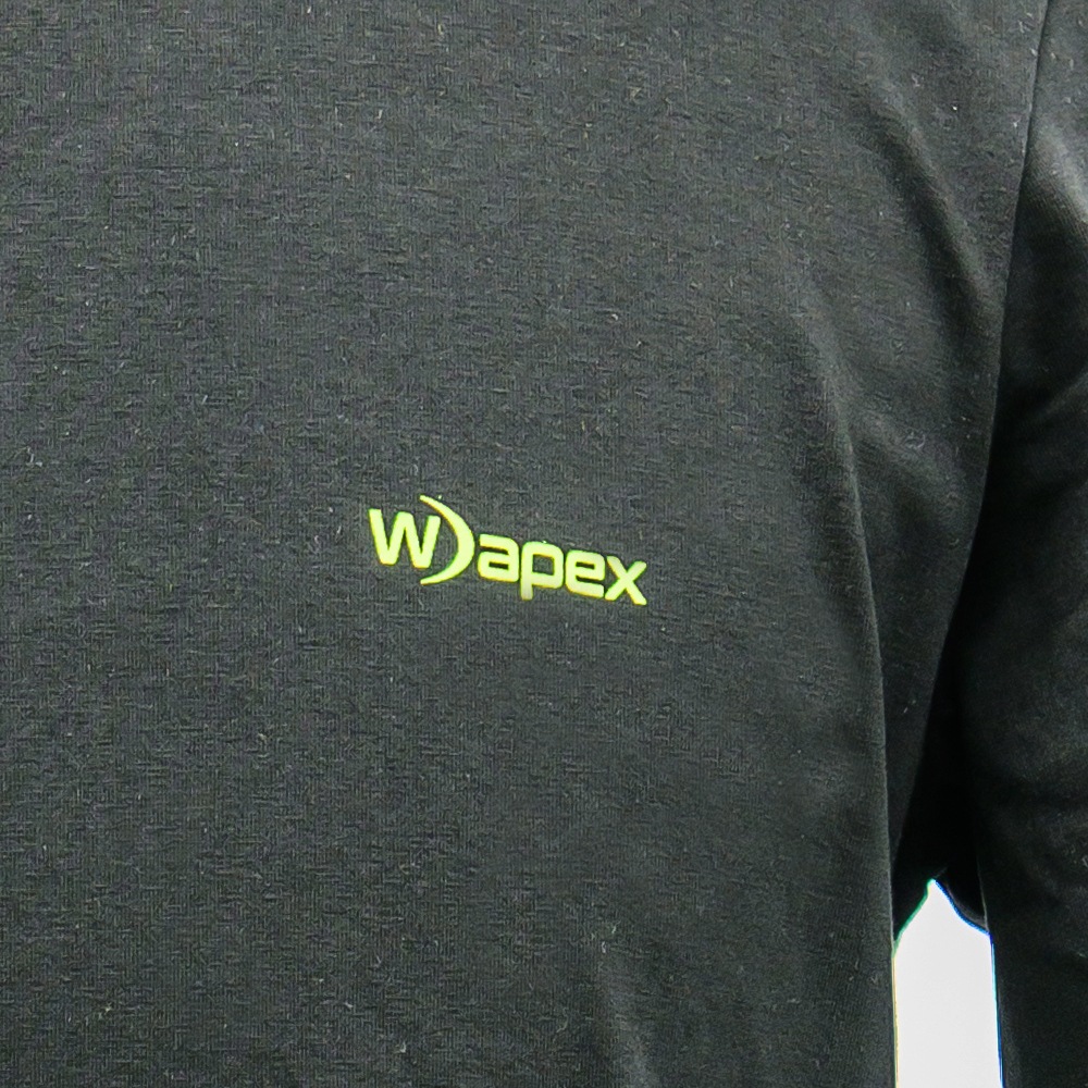 Wapex ワペックス ワンポイントロゴ ストレッチ 半袖Tシャツ（ブラック）