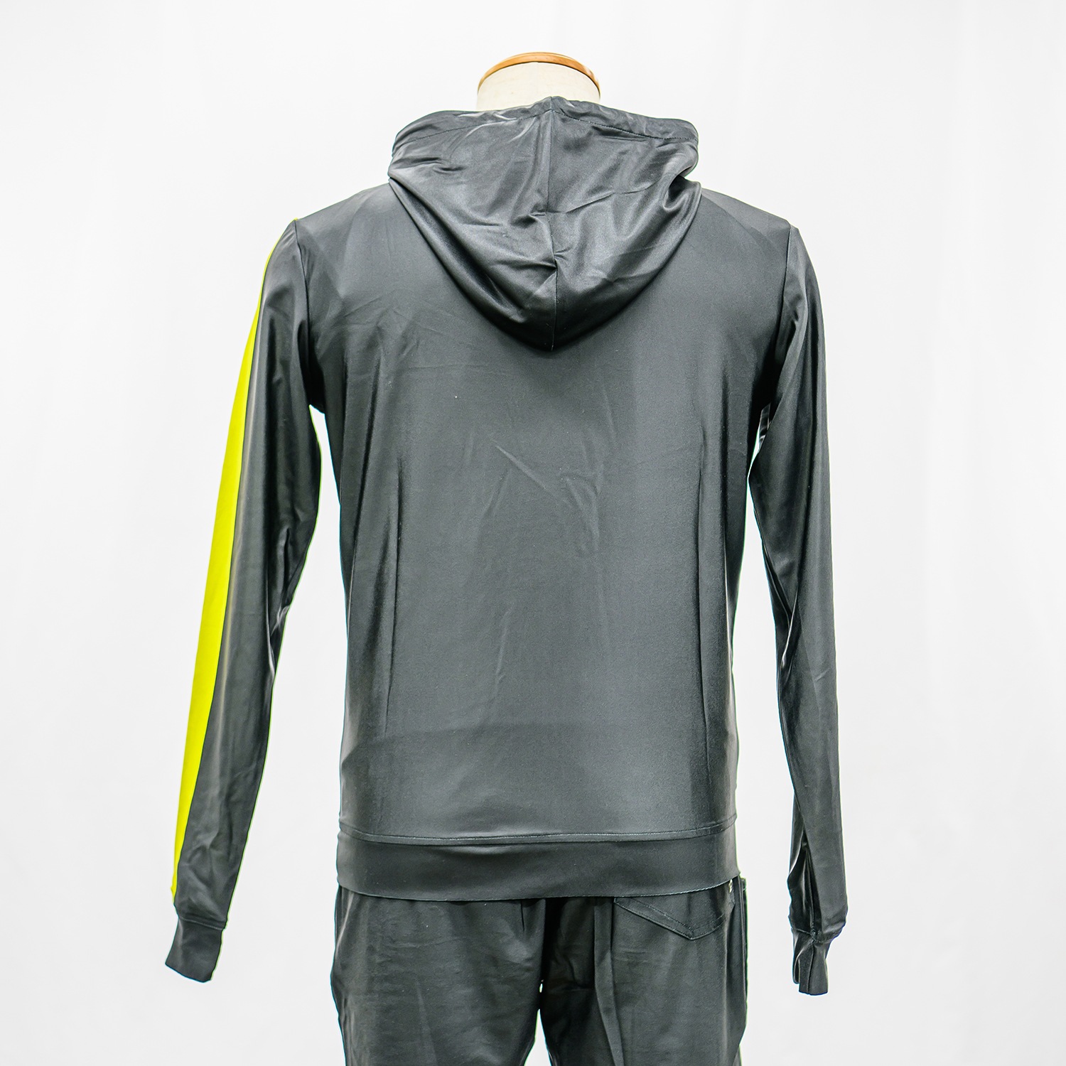 Wapex ワペックス ワンポイントロゴ ラッシュガード 上下セットアップ 長袖（ブラックイエロー）