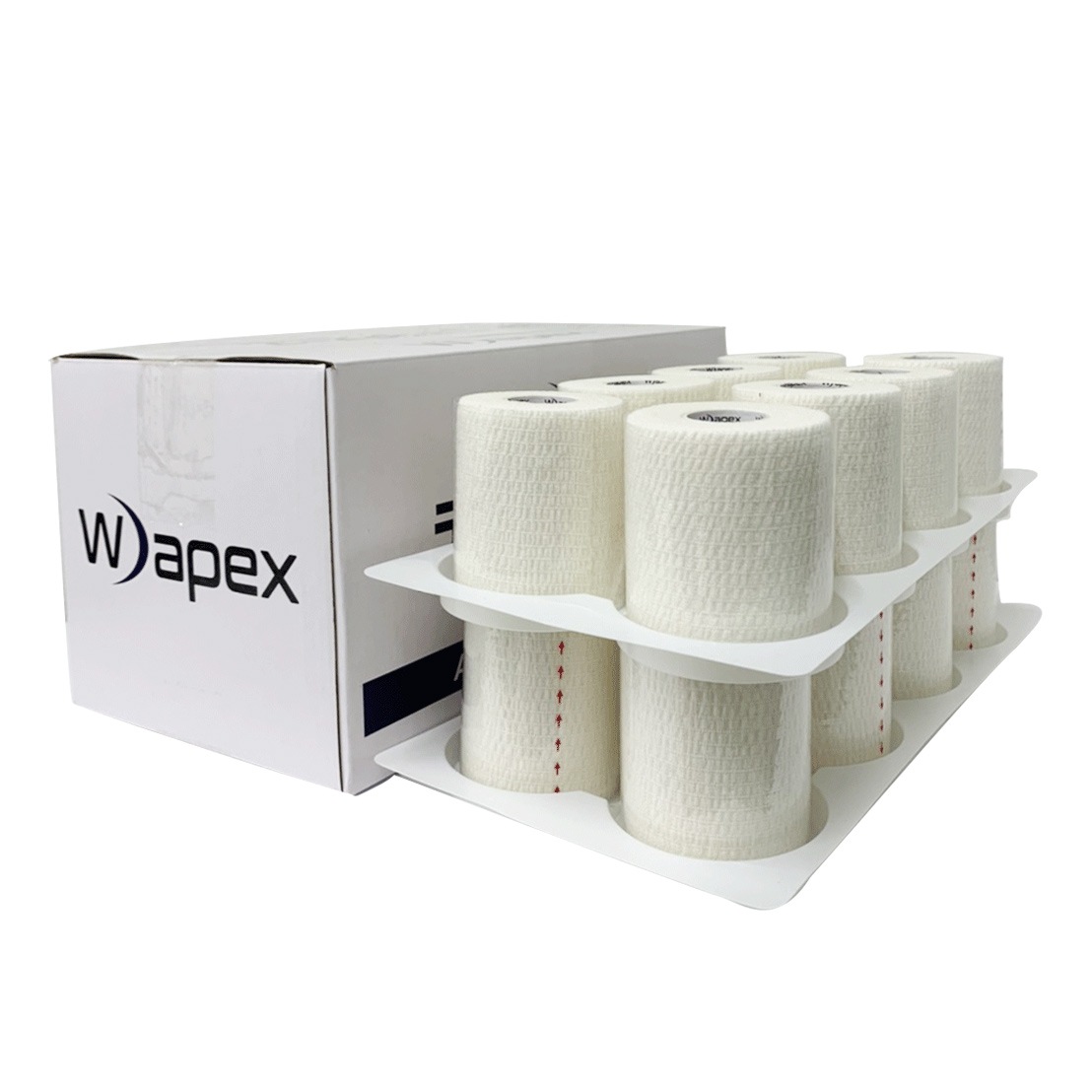 Wapex ワペックス ソフト伸縮テープ プレミア 75mm x 6.9m 16巻（ホワイト）