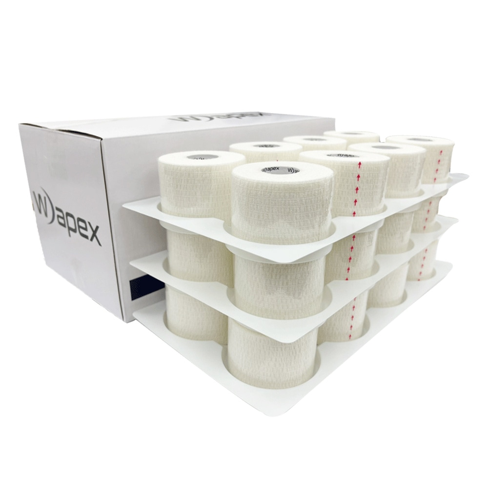 Wapex ワペックス ソフト伸縮プロモデルテープ 50mm x 6.9m 24巻（ホワイト）