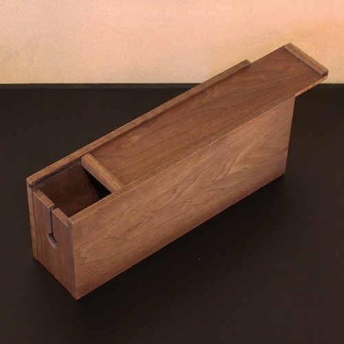 コードボックス ウォールナット材 整理整頓 コード収納 配線コード入れ