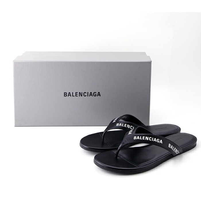 バレンシアガ　BALENCIAGA シャワーサンダル　箱、保存袋付　あんしん鑑定 BALENCIAGA バレンシアガ サンダル シャワーサンダル POOL SLIDE