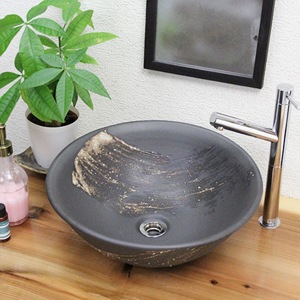 黒\r 台の上の鉢\r 個性\r クリエイティブ \r 芸術\r工業風\r 陶磁器 洗面台 黒 台の上の鉢 個性 クリエイティブ  芸術工業風 陶磁器