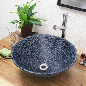 青銅手洗い鉢【中型サイズ】信楽焼き手洗器！陶器の手水鉢［tr-3031