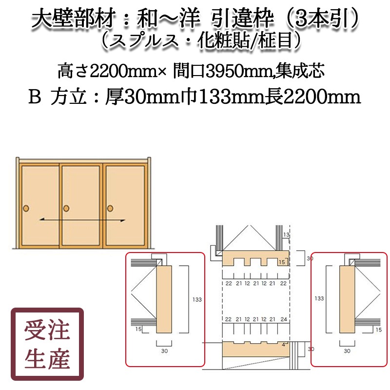 �¡��Ρ������� 3�ܰ� 7B����Ω(���ץ륹������Ž��/����) ������ ����������30��133Ĺ2200(mm)�����̡���6KG