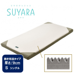 西川スヤラ★SUYARA 敷き布団タイプ シングル マットレス(SU-01丸巻き) 厚さ9cm