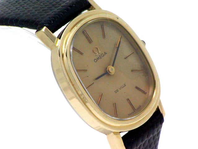 【オーバーホール済み】オメガ デビル オーバル型 レディース 超美品1970年製 OMEGA】1971年製 オメガ デビル ローマン オーバル型 18金無垢