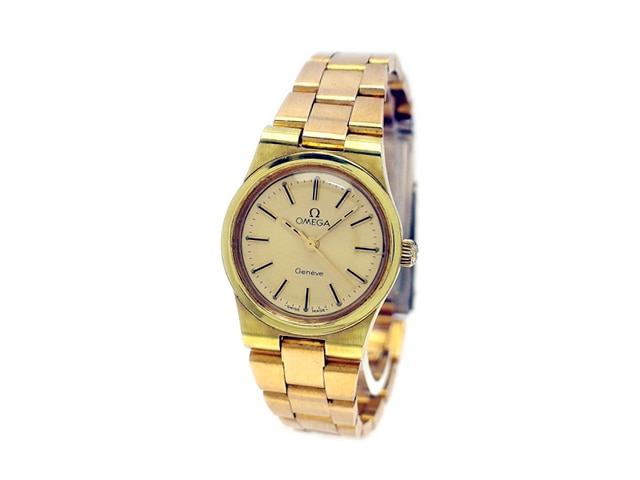 OMEGA オメガ　ジュネーブ エメラルド　ダイヤベゼル 手巻き レディース時計 OMEGA オメガ ジュネーブ エメラルド ダイヤベゼル 手巻き