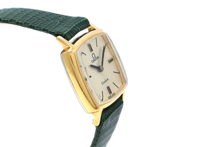 オメガ ジュネーブ オレンジ秒針 自動巻き レディース オーバーホール済み SELECT INC. [OMEGA Geneve ブルーギャラクシーダイヤル