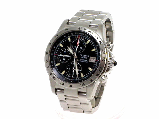 セイコー クレドール フェニックス クロノグラフ GCBP997 黒文字盤 USED　