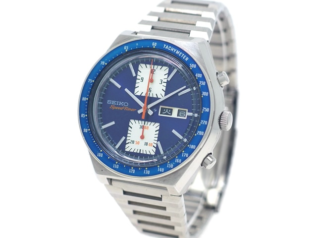 セイコー スピードタイマー 6138-0030 自動巻 OH済 青ベゼル 昭和51年製