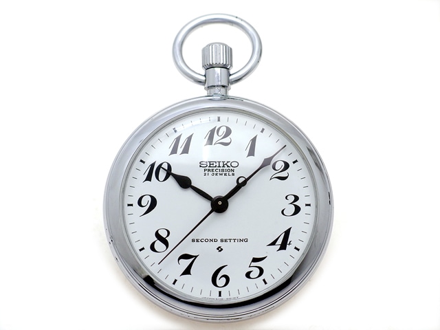 セイコー 鉄道時計 鹿鉄 6110-0010 21石手巻 OH済 昭和50年製