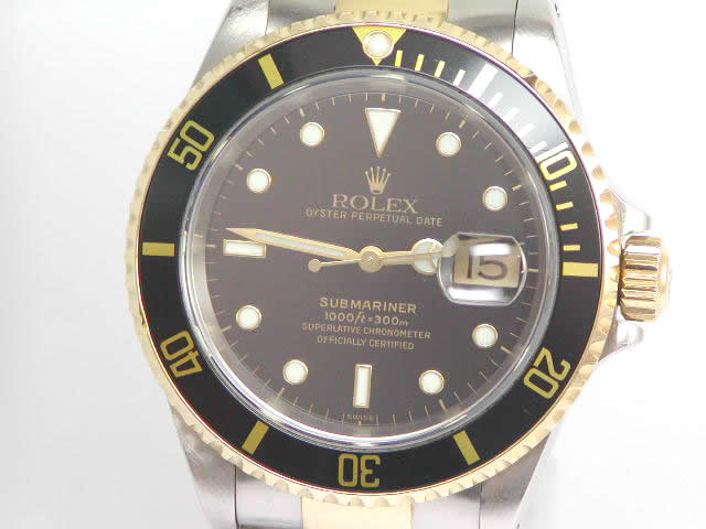 ロレックス サブマリーナ 黒 コンビ 16613 USED Rolex