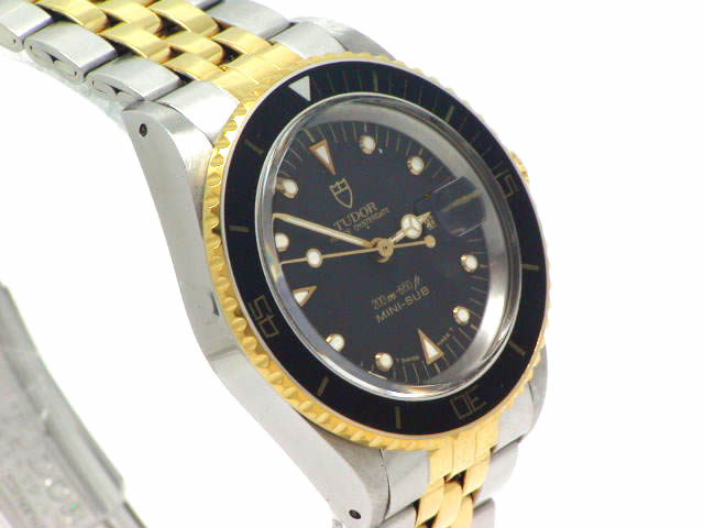 チュードル ミニサブ 73091 コンビ 黒文字盤 自動巻 USED Tudor