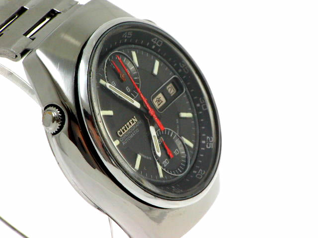 Citizen クロノグラフ 時計 黒 ステンレススチール CITIZEN 腕時計 COLLECTION シチズンコレクション エコ