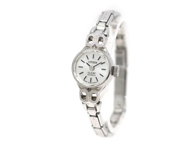 シチズン クレール 6700 4-672623 レディス 23石手巻 OH済 昭和47年製