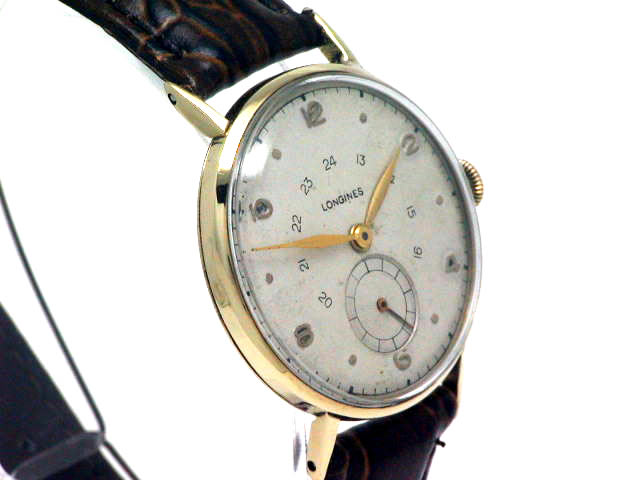 ロンジン 14K無垢 スモールセコンド Cal.23M 手巻 OH済 1940年代 Longines