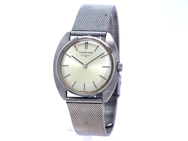 ロンジン ラウンド 2針 ワンピースケース 手巻 OH済 1970年代