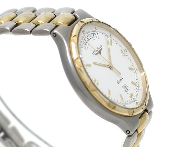 LONGINES コンクエスト　デイトSS GP コンビ　QZクォーツ LONGINES コンクエスト デイトSS GP コンビ QZクォーツ LONGINES コン