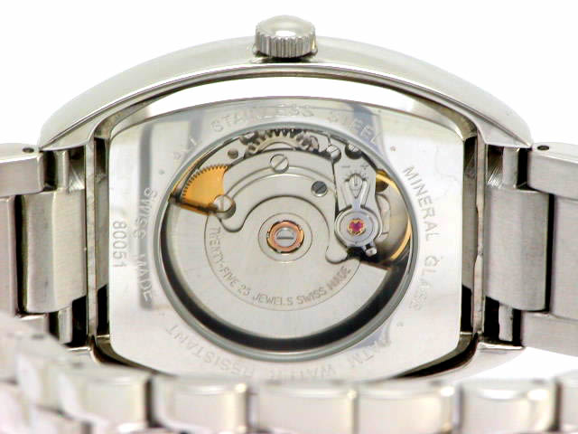 ルイ・エラール トノー オートマチック ブラックダイヤル 80051メンズ