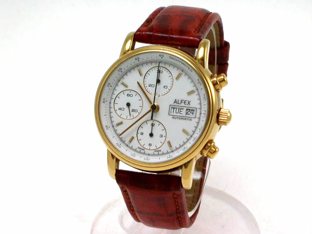スイス製 アルフェックス 5240 自動巻 クロノグラフ USED