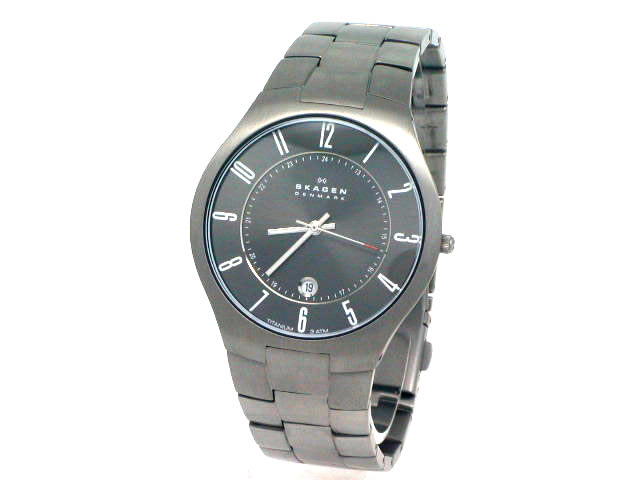 スカーゲン 801XLTXM  クオーツ チタン USED　