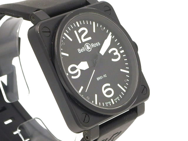 ベル＆ロス BR01-92 ブラック ラバーベルト 自動巻 USED Bell & Ross