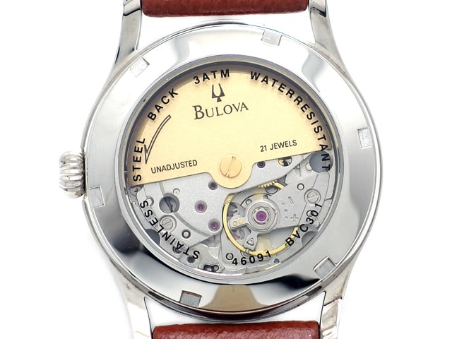 ブローバ　自動巻　希少　BVC301 ホワイト ブローバ クラシック BVC301 21石自動巻 USED