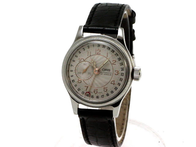 オリス ポインターデイト スモールセコンド 33m 640 7462 USED Oris