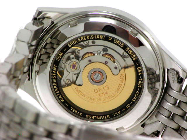 リス オリス クラシック オリジナル SSブレスφ36mm 654 7461 40 64M USED Oris