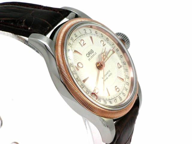 オリス ビッグクラウン ポインターデイト SS/GPコンビ φ36mm USED Oris