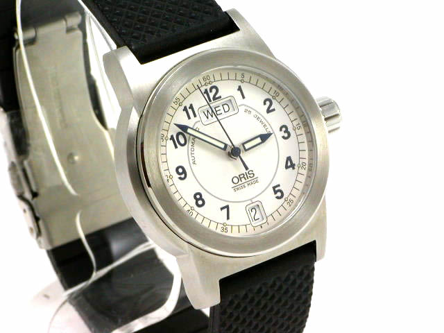 絶版 オリス ビッグクラウン BC3 径35mm ラバー シルバー 635