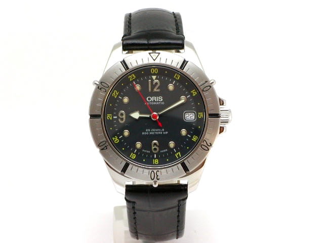 絶盤 オリス クラシック スポーツ ダイバー 替ベルトつき 38mm 633