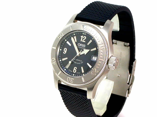 絶盤！オリス ビッグクラウン ダイバー 200m 自動巻 青文字盤 メンズ Oris
