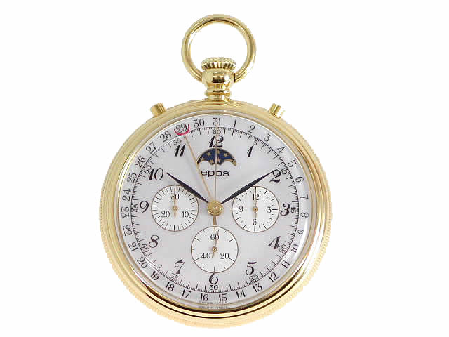 懐中時計置き時計手巻きムーンフェイズ